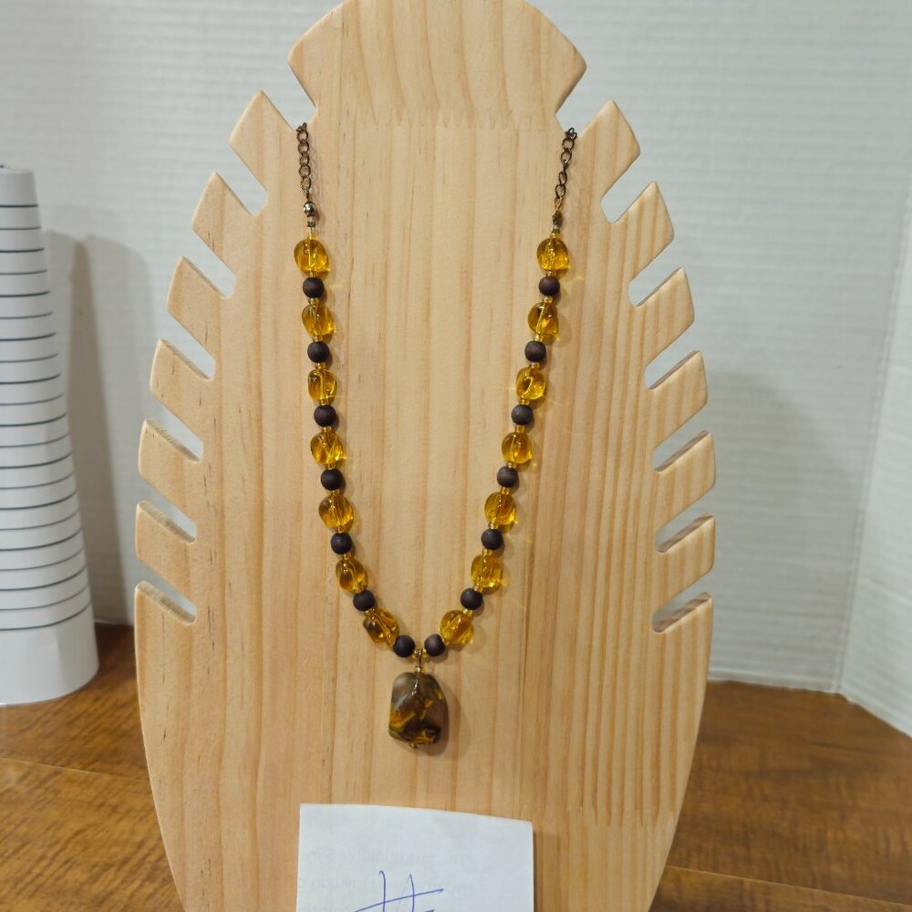 Yellow Brown Necklace